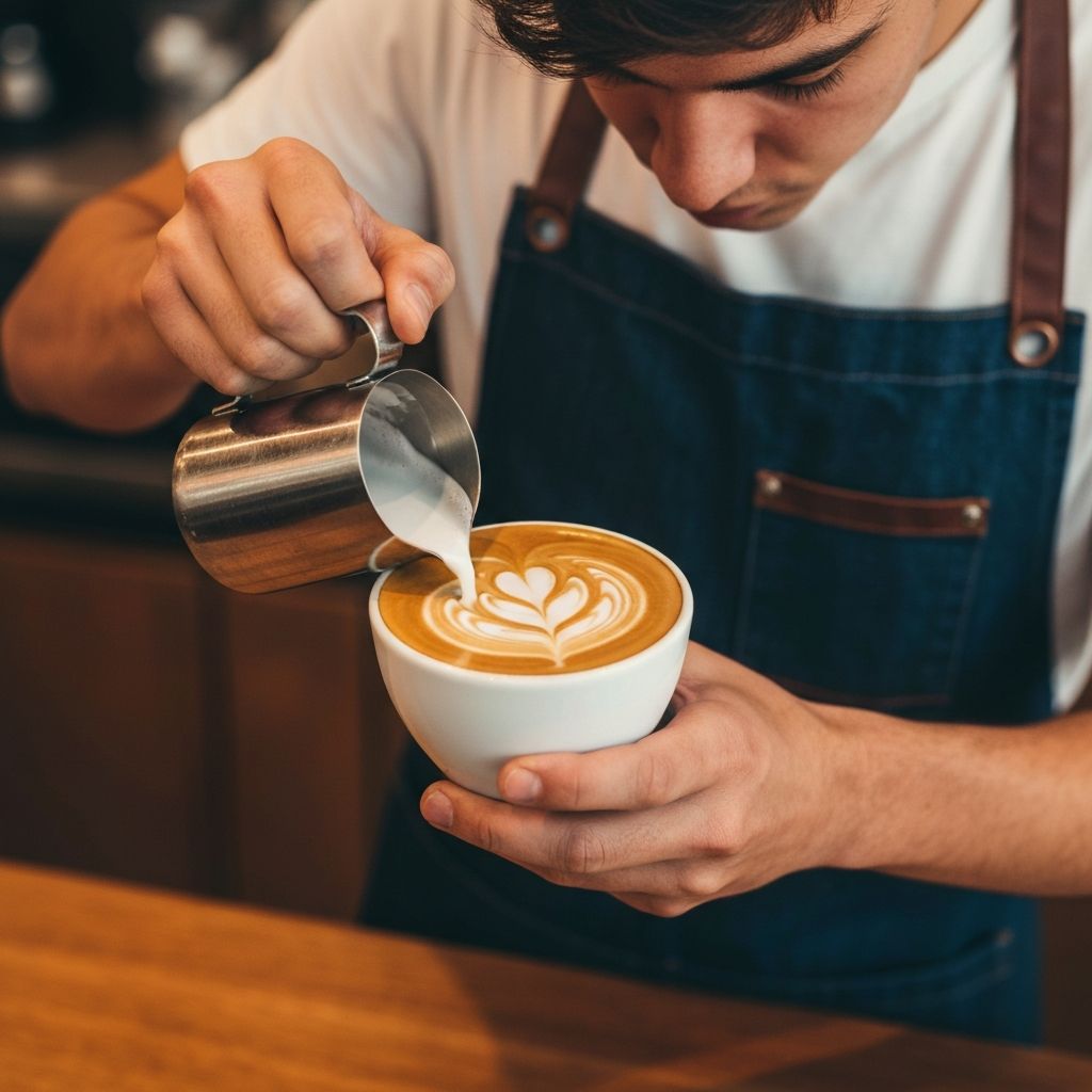 Latte art en Melido Café